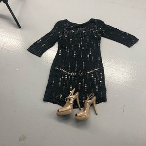 Gorgeous Blank London sheath dress green EUC Small